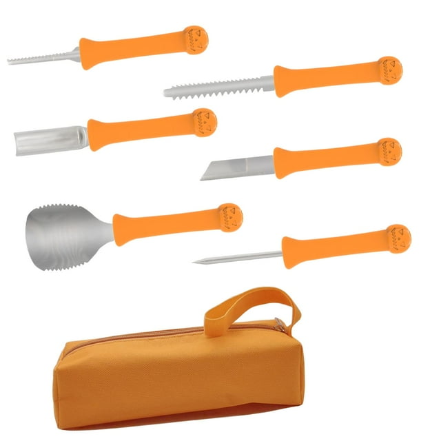 6x Pumpkin Carving Kits Sculpting Cutter Multi Functional Carving Tools Set Stainless Steel for Adults Kids Pumpkin Lantern DIY
