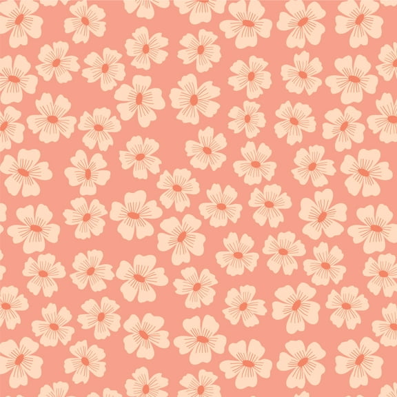 Peachy Flowers Premium Roll Gift Wrap Wrapping Paper