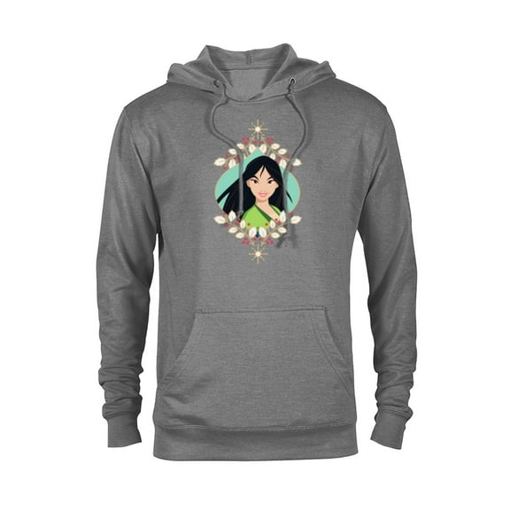 Disney Princess Mulan Holiday Standard - Pullover Hoodie for Adults – Customized-Graphite Heather