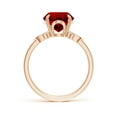 thumbnail image 2 of ANGARA Lab Grown 3.57 Ct Nature-Inspired Round Ruby Engagement Ring for Women in 14K Rose Gold (Size-9mm) | July Birthstone, Birthday, Anniversary, Jewelry Gift for Women | Lab-Grown Ruby Ring, 2 of 8