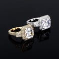 thumbnail image 3 of 14K Gold Radiant Cut Mossanite Ring, Hip-Hop Style Big Center Stone Ring, Bold Statement for Your Love,Father's Day Gifts for Dad, 3 of 6