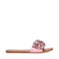 thumbnail image 1 of Steve Madden Brionna Slides Oversize Rhinestone Adorns Slip On Flat Sandals Pink (9.5, Pink), 1 of 6