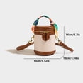 thumbnail image 2 of 2025 New Summer Niche Design Cylinder Bag, Colorblock Bucket Bag for Women, 2 of 7