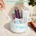 thumbnail image 3 of Desk Organizer with 2 Drawer, Rotating Pen Holder for Desk, Desk Organizers and Accessories with 6 Slots Pen Organizer + 2 Drawer for Office Home Art Supplies, 3 of 14