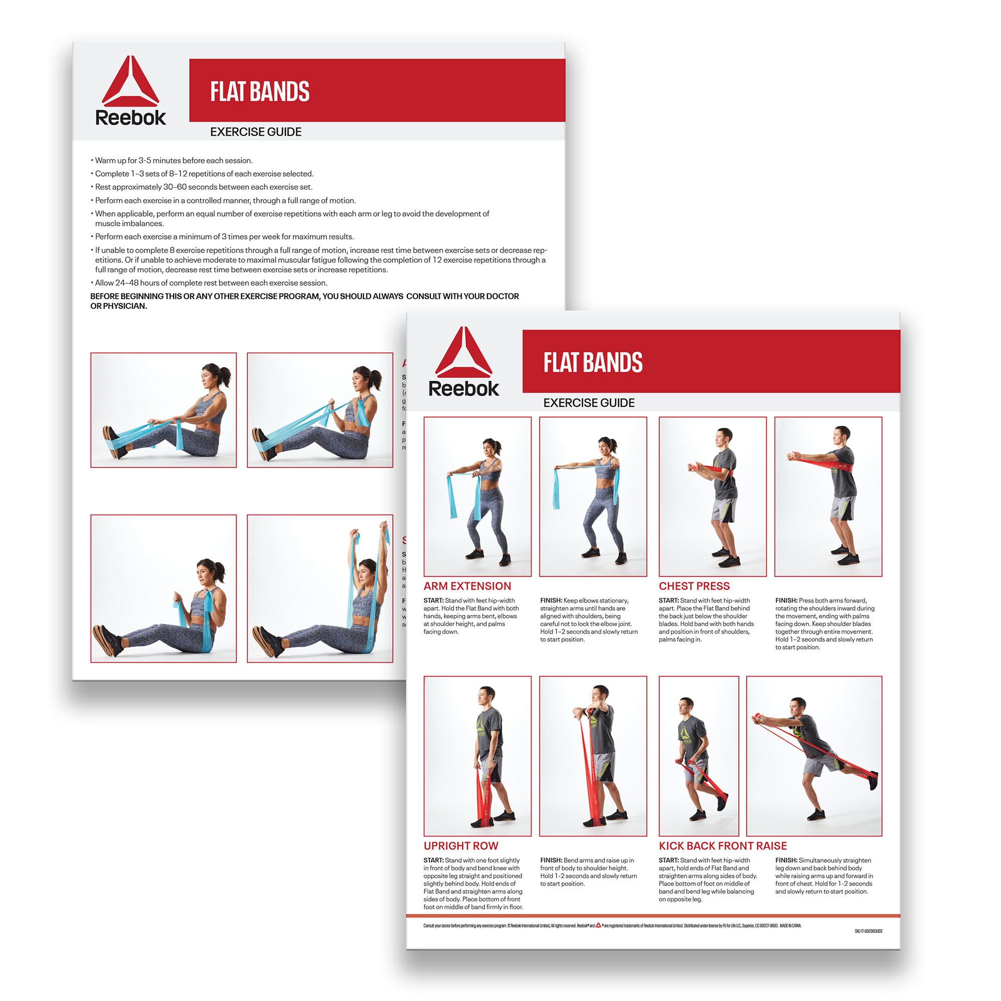 Reebok Delta Flat Resistance Bands, 3-Pack photo 7