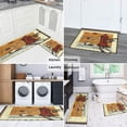 thumbnail image 6 of Coffee Vintage Stamp Pattern Kitchen Mats for Floor Set Of 2,Kitchen Rugs Mats with Dirty Resistance,washable,Non-Slip,kitchen Mats 17.7x24+17.7x48inch, 6 of 7