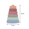 thumbnail image 3 of Milaget Jouet Triangulaire Empilable et Gigogne Empileur Souple 6 Pcs Empileur de Construction Couleur Claire, 3 of 8