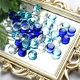 thumbnail image 7 of QZS Vase Fillers Beads,Flat Glass Marbles,Blue Mixed Gemstone Vase Fillers Beads,Decorative Glass Pebbles,Floral Fish Tank Rocks for Vases,Table,Scatter,Aquarium Decor,0.66lb, 7 of 7
