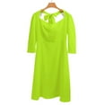 thumbnail image 6 of Bitter Lime Neon Green Yellow Solid Color Dress Summer Dresses Woman Street Style Big Size Casual Dress, 6 of 9