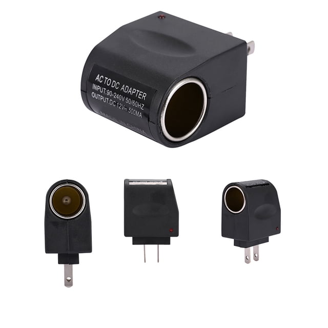 Adaptador Convertidor De Encendedor De Cigarrillos, Cargador De Coche De CA A 12V CC, Toma De Corriente De Pared CC