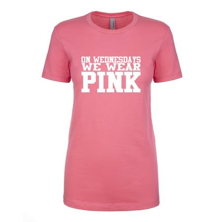 On Wednesdays We Wear Pink Womens crewneck tee