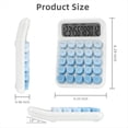 thumbnail image 2 of Calculadora Mecánica de Escritorio, Lindas Calculadoras de Botones Grandes con Pantalla LCD Grande de 12 Dígitos, Accesorios de Escritorio, Azul, 2 of 5