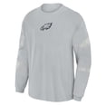 thumbnail image 4 of Men's Fanatics Gray Philadelphia Eagles Oversized Type Play Long Sleeve T-Shirt, 4 of 5