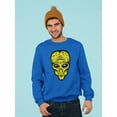thumbnail image 2 of Scary Retro Alien Head Sweatshirt Men -Image by Shutterstock, Male x-Large, 2 of 4