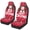 Christmas Snowman Theme, variant on POLERO Protective Auto Front Seat Covers for Automotive, Polyester Fabric Elastic Stretchy Seat Covers, Dog Floral Purple Print