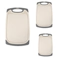 thumbnail image 4 of SomWiBe Wheat Straw Cutting Board Set, Double-Sided Kitchen Chopping Boards with Juice Groove, Beige, 3 Pack, 4 of 4