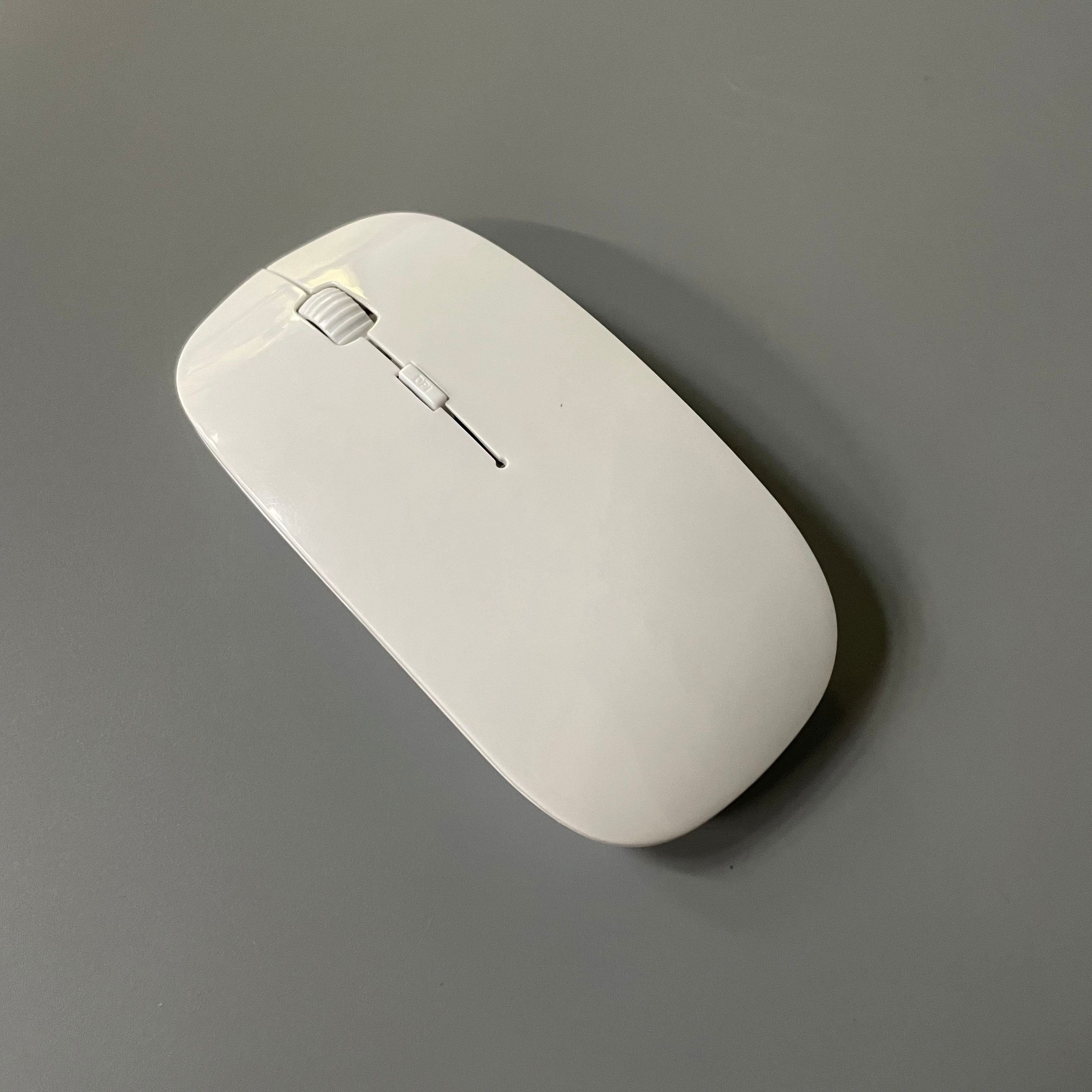 Chipsync Bluetooth Wireless Mouse Slim Dual Mode Computer Mice with Quiet Click, White