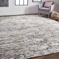 thumbnail image 6 of 2' X 3' Gray Blue And Silver Wool Abstract Hand Knotted Area Rug, 6 of 10