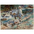 thumbnail image 2 of John Singer Sargent 24x19 Gold Ornate Framed and Double Matted Museum Art Print Titled - An Artist at His Easel (1914), 2 of 4