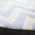 thumbnail image 3 of SAFAVIEH Cambridge Kaitlyn Zig Zag Stripes Wool Area Rug, Light Blue/Ivory, 6' x 6' Round, 3 of 7