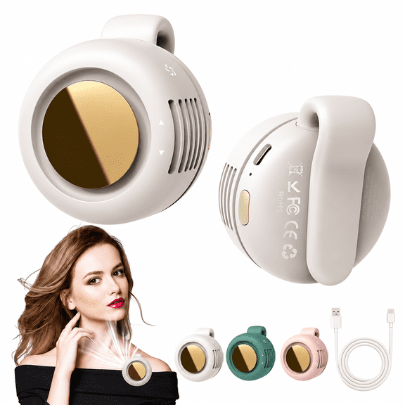Portable Silent Mini Bladeless Clip-On Fan, USB Rechargeable, Adjustable 3-Speed Fan for Shirt, Waist, Travel, Outdoor, Office, Travel Accessories, Gift