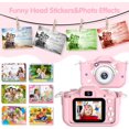 thumbnail image 4 of Cámara para niños, cámaras digitales como regalo para niñas de 6 años en adelante, cámaras de vídeo digitales con funda de silicona suave de dibujos animados, tarjeta SD de 32 GB, 4 of 5