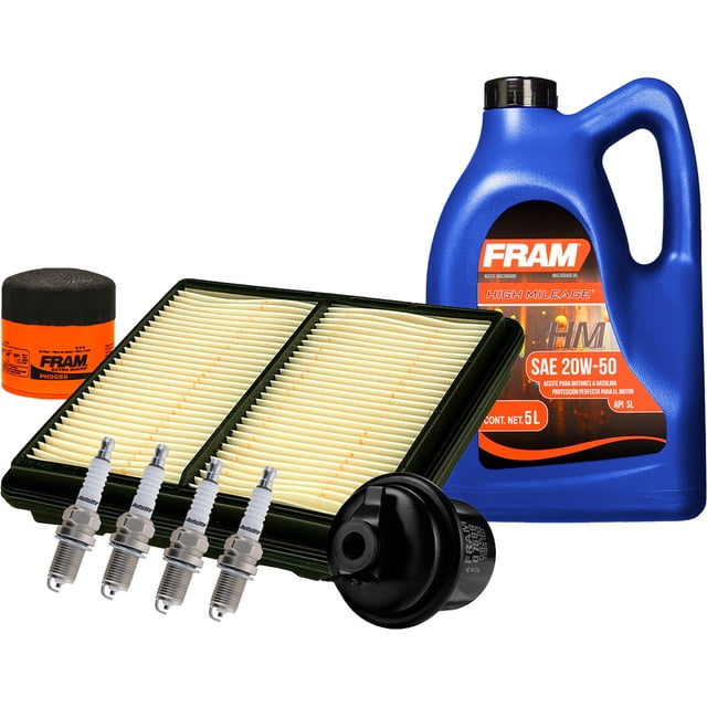 Kit De Afinación Con Aceite Mineral 20W50, Bujías Cobre, Filtro De Aire, Filtro De Aceite Y Filtro De Combustible 8 Piezas Compatible con Honda Civic Del Sol L4 1.5L 1995