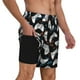 thumbnail image 2 of Balery Game Bañador para hombre, shorts de playa de secado rápido con entrepierna y forro de compresión-Medium, 2 of 6