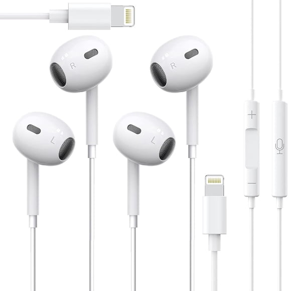 Paquete de 2 auriculares SKYCABLE para iPhone con conector Lightning