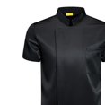 thumbnail image 6 of Men Women Chef Jacket Short Sleeve Top Comfortable Cooker Chef Clothes chef Coat Black XXL, 6 of 7