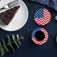 thumbnail image 6 of FMSHPON Independence Day Theme American Flag Set of 4 Round Coaster for Drinks, Absorbent Ceramic Stone Coasters Cup Mat with Cork Base for Home Kitchen Room Coffee Table Bar Decor, 6 of 6