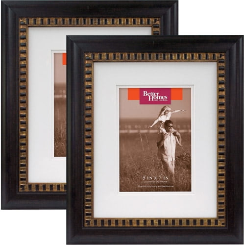 Better Homes and Gardens 8x10 Ornate Picture Frame, Dark Bronze, 2pk
