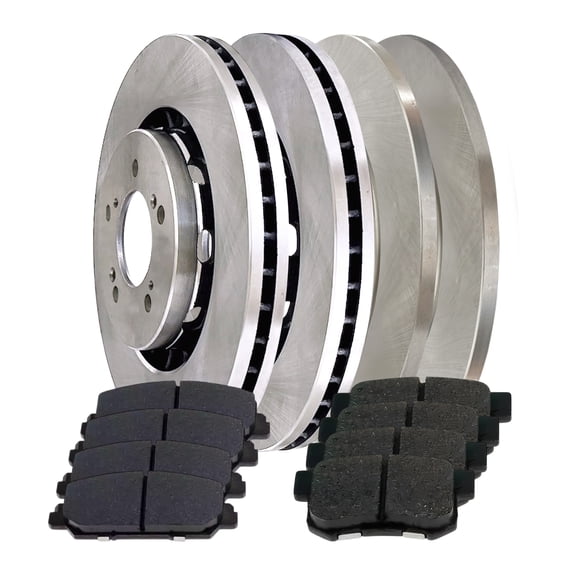 AutoShack Front & Rear Brake Rotors Ceramic Brake Pads | Replacement For 2013-2018 Acura RDX 3.5L V6 AWD FWD | 12-PC Brake Kit