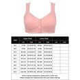thumbnail image 2 of Conjunto de lencería Sujetadores de cierre fácil para mujer, sujetadores deportivos diarios sin aros, ropa interior femenina de mediana edad Kuymtek Rosa T 50 para Mujer, 2 of 5