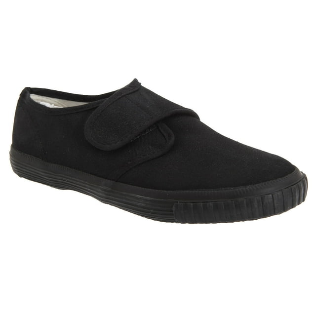 Dek Enfants Junior à Fermeture Autoagrippante Espadrilles en Toile Noires