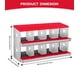 thumbnail image 5 of QinaQin Caja nido para gallinas de 6, 8 o 10 huecos, fabricada en acero galvanizado resistente al óxido, fácil recolección de huevos y limpieza, 5 of 7