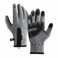 thumbnail image 5 of AuroraX Windproof Winter Gloves Men Women Waterproof Gray Leather Warm Touchscreen Gloves with Soft Insulated Lining Thick Gloves with Wrist for Driving Outdoor Working Typing, 5 of 5