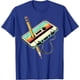 thumbnail image 1 of 80s Cassette Tape Pencil 1980s Retro Vintage Throwback Music Camiseta, Azul, XX-Large, 1 of 2