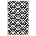 thumbnail image 5 of SAFAVIEH Dhurrie Brianna Geometric Moroccan Wool Runner Rug, Black/Ivory, 2'6" x 12', 5 of 10