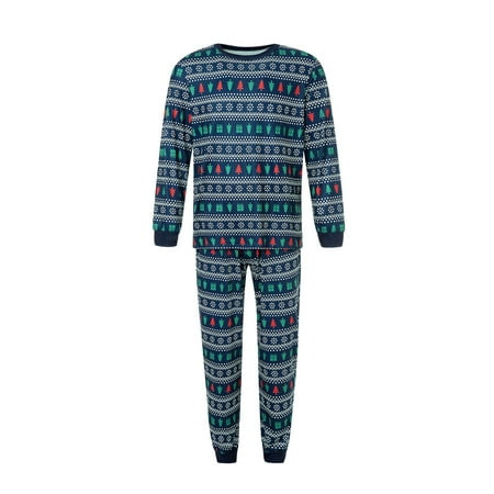 

Genuiskids Christmas Matching Family Pajamas Parent-child Nightwear Set Jumpsuit Long Sleeve Trees Printed Tops Stretch Pants Sleepwear Holiday Party Pjs Sets