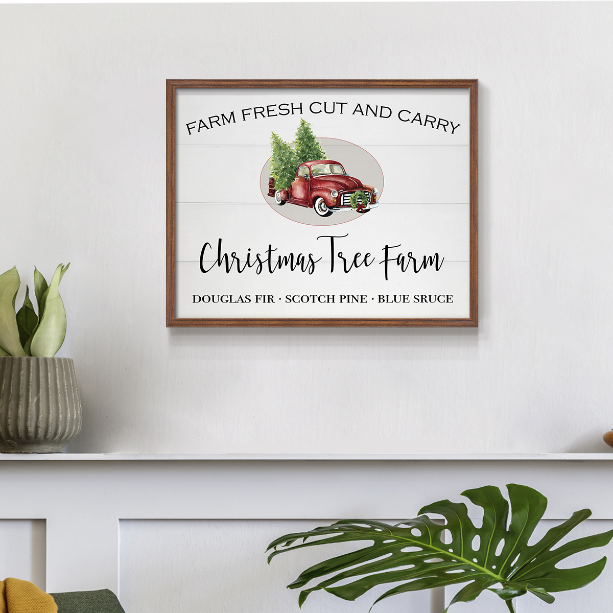 Christmas Tree Farm by Carol Robinson - Restickable Framed Giclée Print