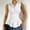 white, variant on Women's Sleeveless Shirt Baeitkot Women's Solid Color Collared Sleeveless Ruffled Button-down Slim Shirt Brown XXL