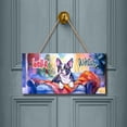 thumbnail image 2 of Watercolor Hello Winter Boston Terrier Chill Christmas Welcome Landscape Wood Sign Gentleman Dog Lover Gifts Hanging Wall Home Decor - 00016, 2 of 5