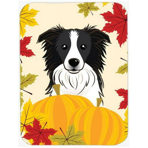 Border Collie Thanksgiving Mouse Pad, Hot Pad or Trivet