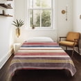 thumbnail image 4 of Red Nordic Style Stripes Large Tapestry for Bedroom Wall Hanging Tapestry, Red Grey Texture Ceiling Backdrop Tapestries Poster Blanket Wall Decor for Teens Room Living Room Dorm 86" x 104", 4 of 8
