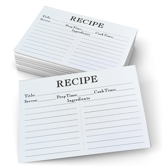 60pcs RECIPE Recipe Card Food Material Composition Record Card Multi Print Selection