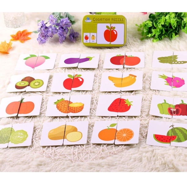 Juguetes Educativos de aprendizaje Montessori para niños, juego de combinación de colores, rompecabezas 3D, juego de mesa interactivo, juguetes para niños de 3 a 6 años Fivean unisex