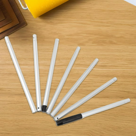 MLINS Telescopic Extension Pole for Changing High Ceiling Light Bulbs Safely at Home Silver 7-section