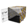 thumbnail image 3 of Botanical Dog Crate Cover, Pattern of Leaves and Figs on Branches Meadow Scene Art, Easy to Use Pet Kennel Cover Small Dogs Puppies Kittens, 7 Sizes, Earth Yellow Blush and White, by Ambesonne, 3 of 6