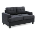 thumbnail image 3 of Glory Furniture Sandridge Microsuede Loveseat in Black, 3 of 6